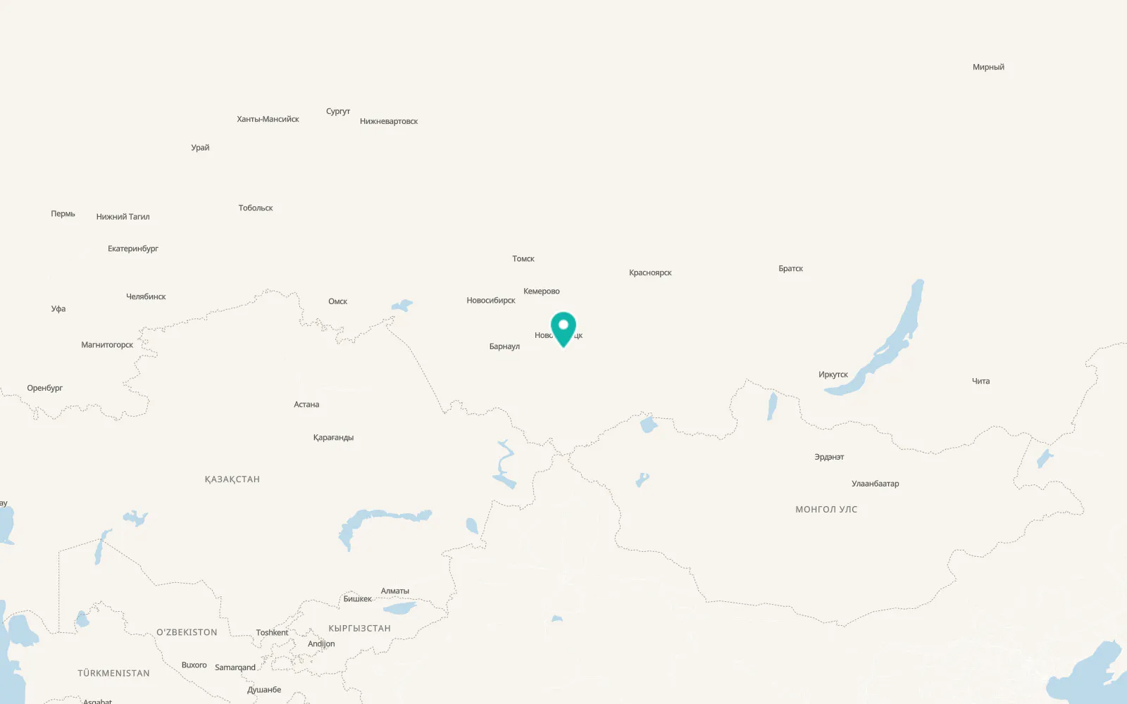 Map of Temirtau