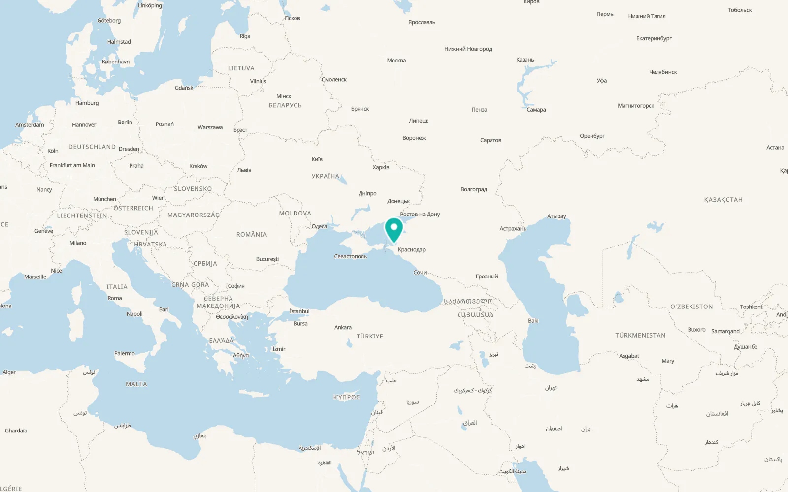 Map of Temryuk
