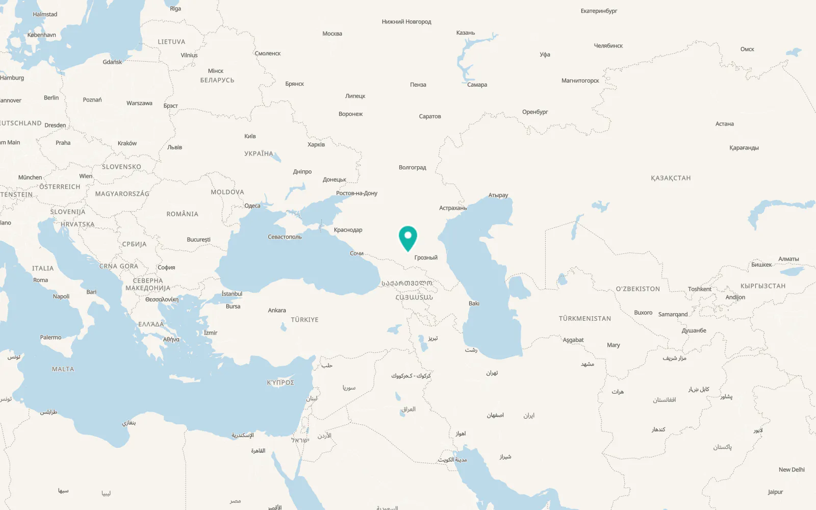 Map of Terek