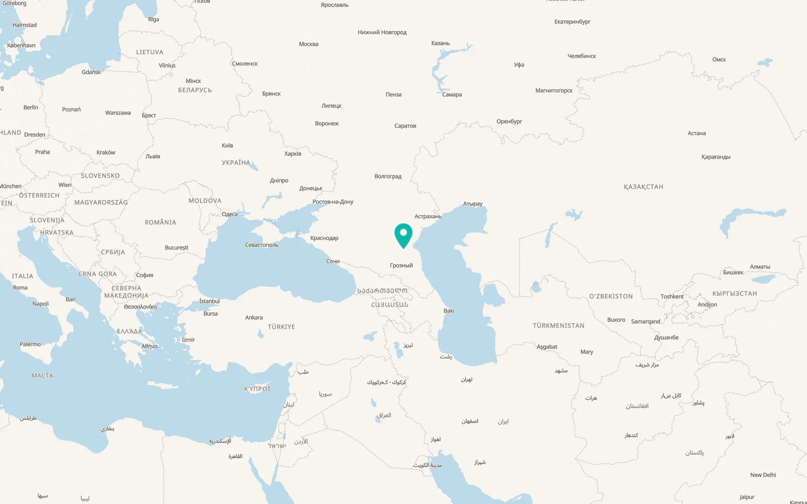 Map of Terekli-Mekteb