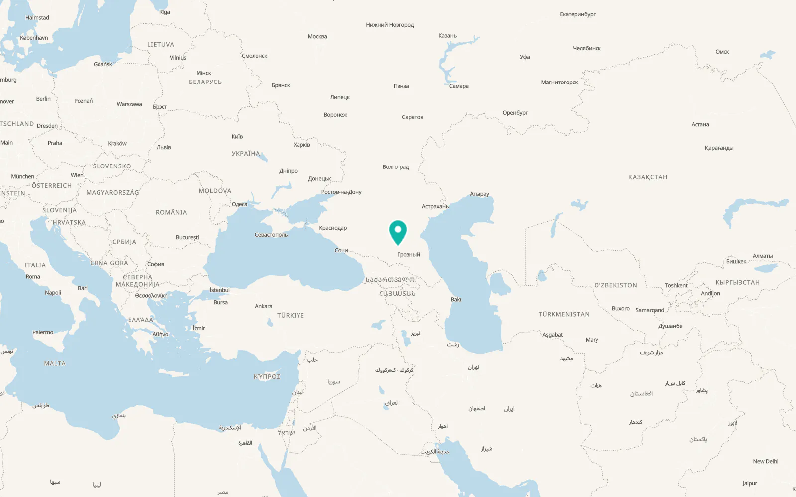 Map of Terskaya