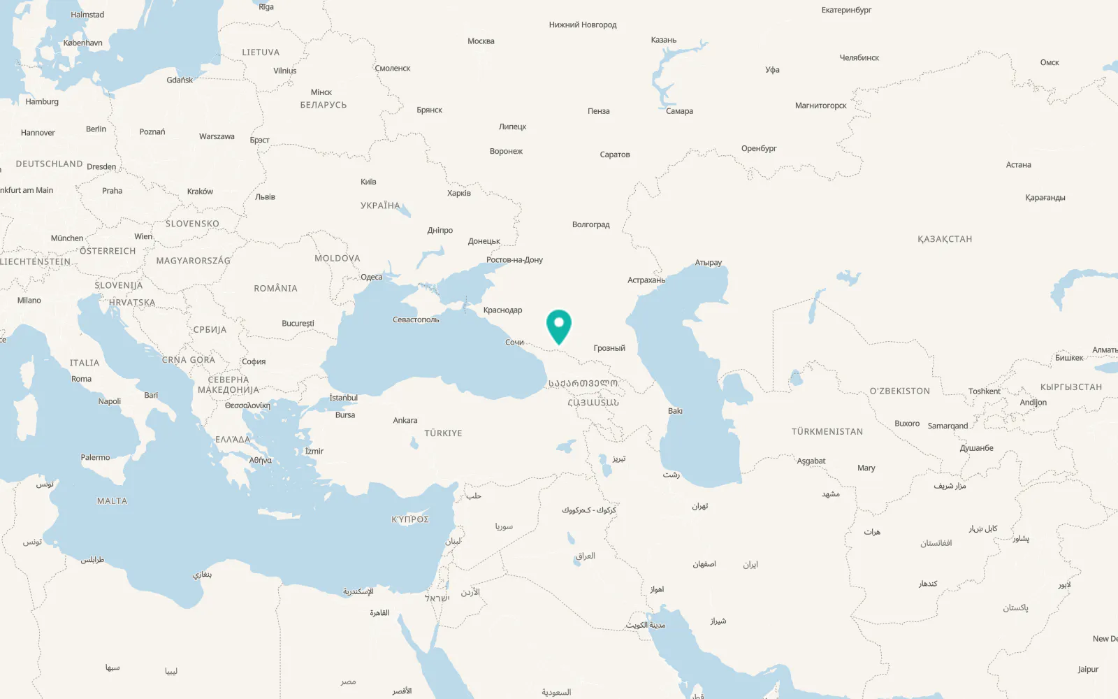 Map of Terskol