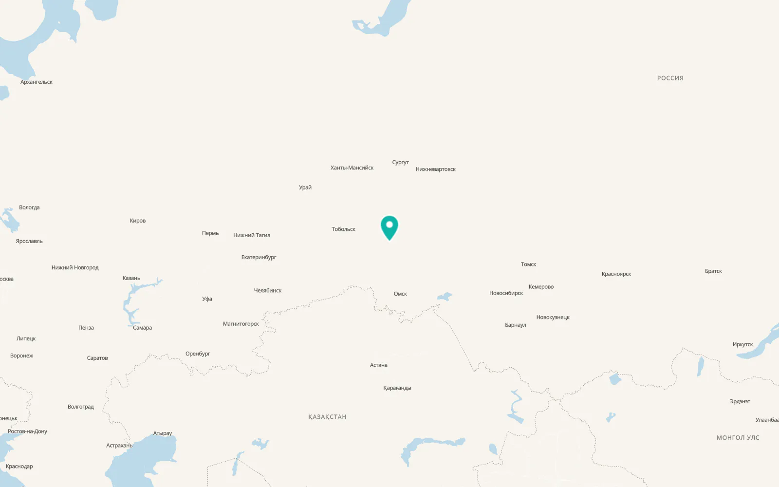 Map of Tevriz