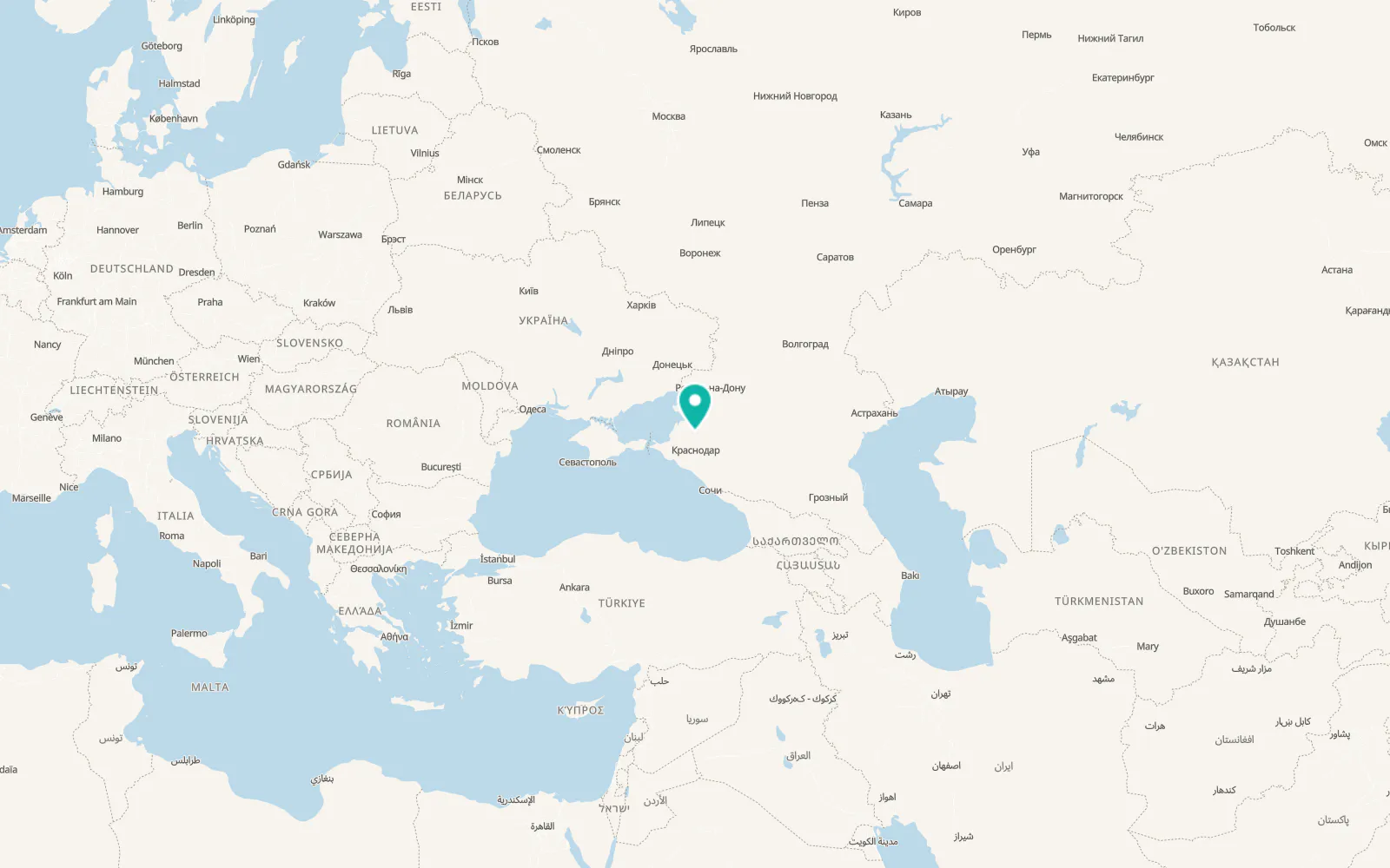 Map of Timashyovsk