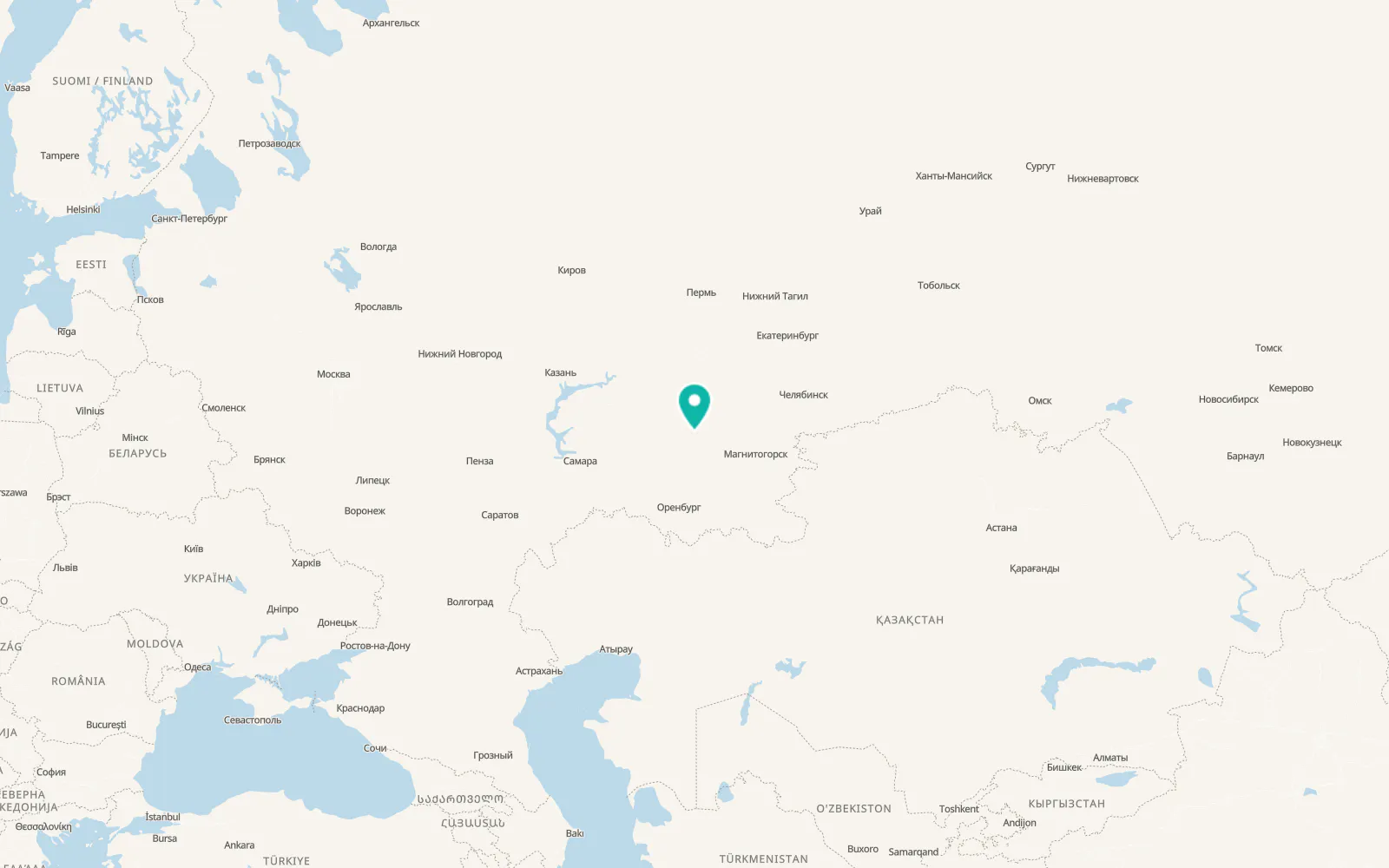 Map of Tolbazy