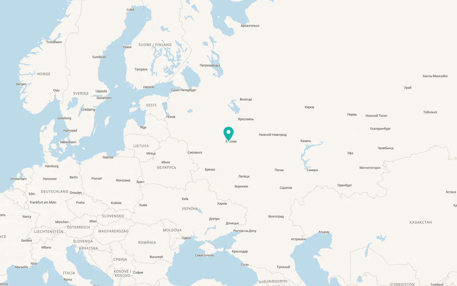 Map of Tolstopal’tsevo