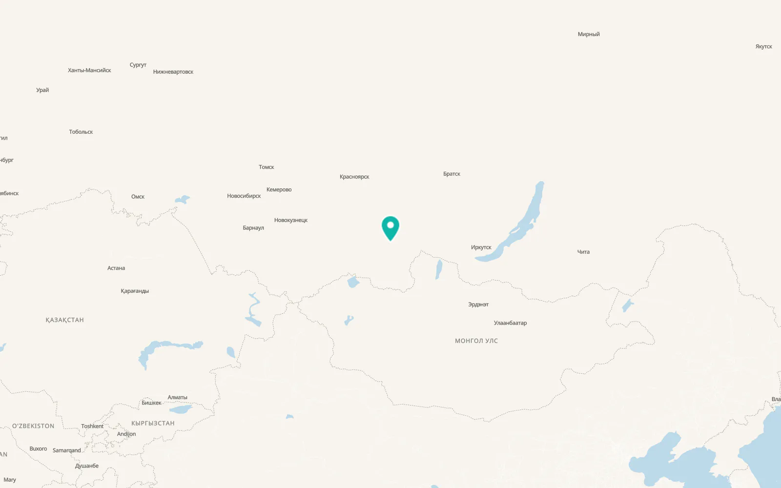 Map of Toora-Khem