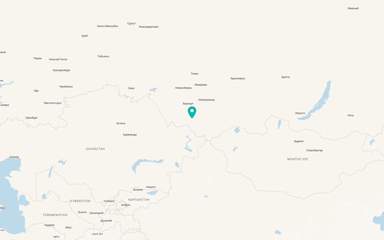 Map of Topol’noye