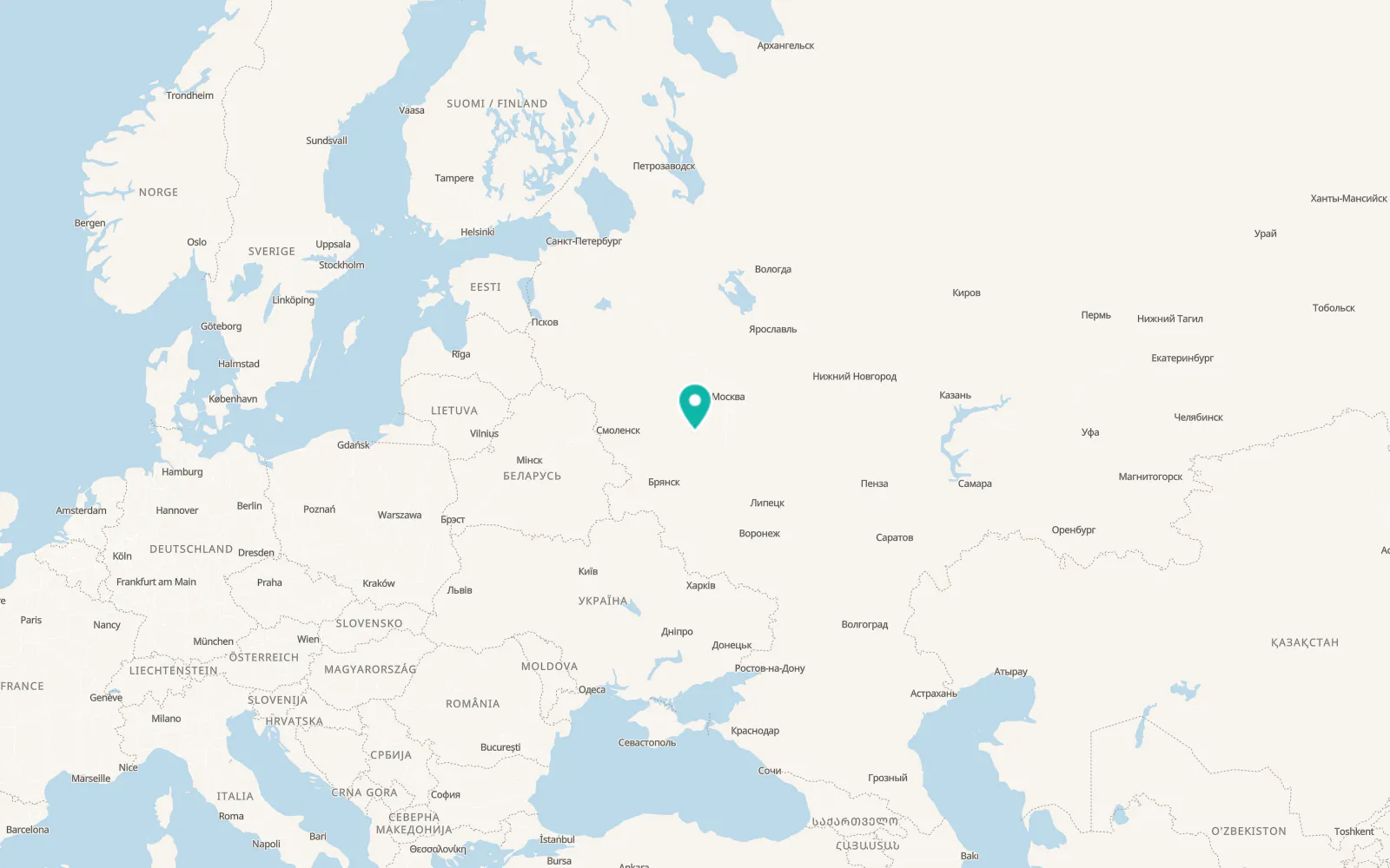 Map of Tovarkovo