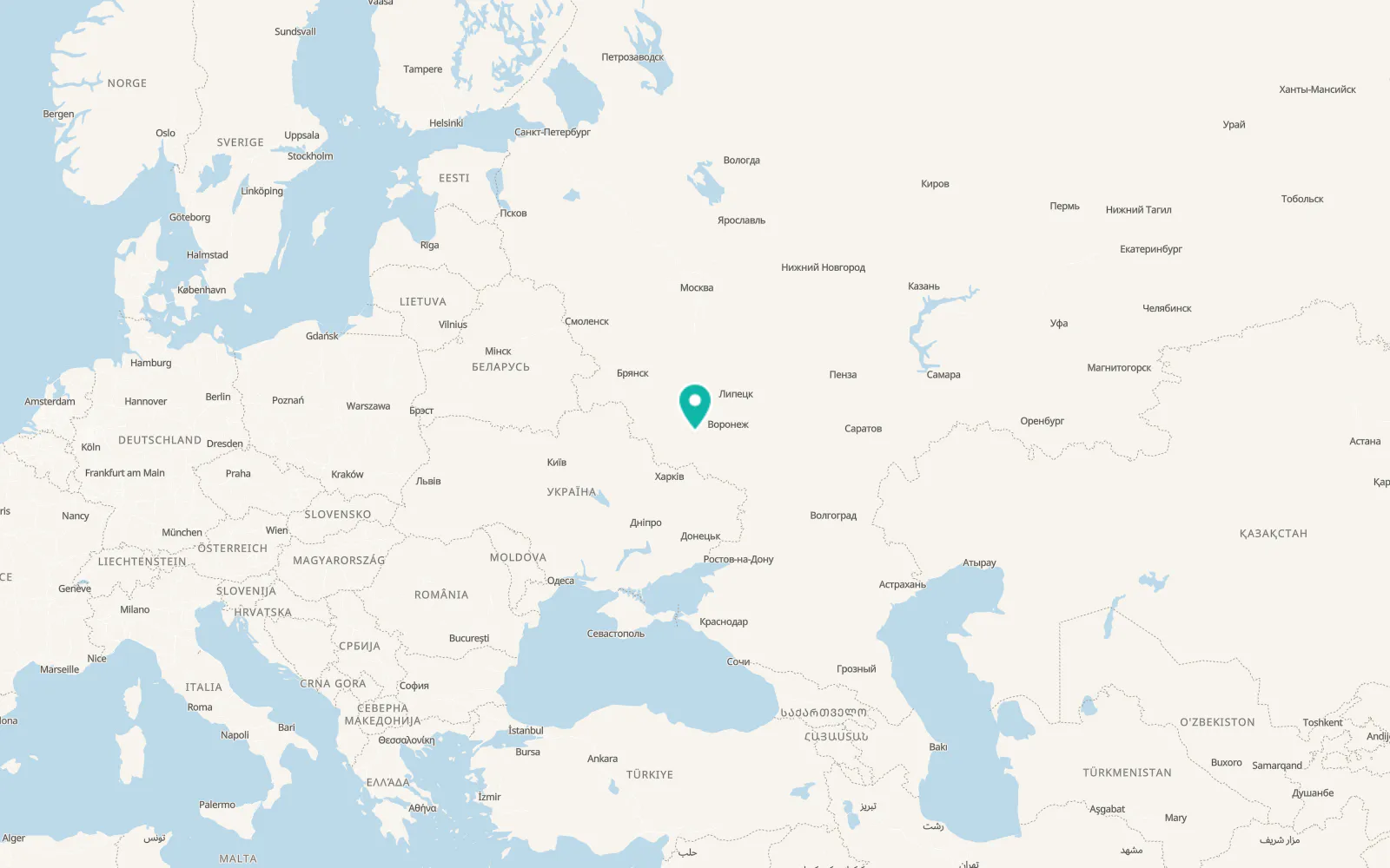 Map of Troitskiy