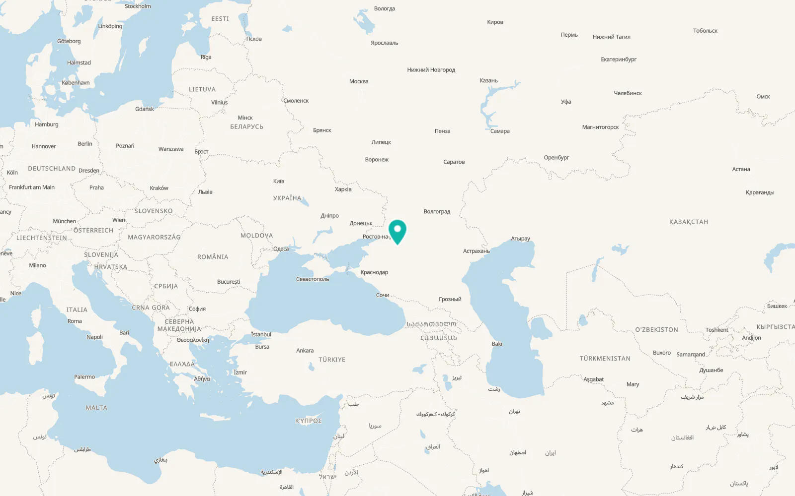 Map of Tselina