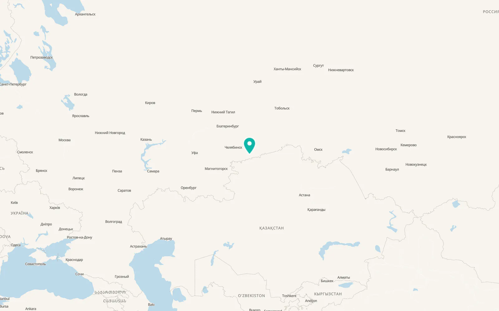 Map of Tselinnoye