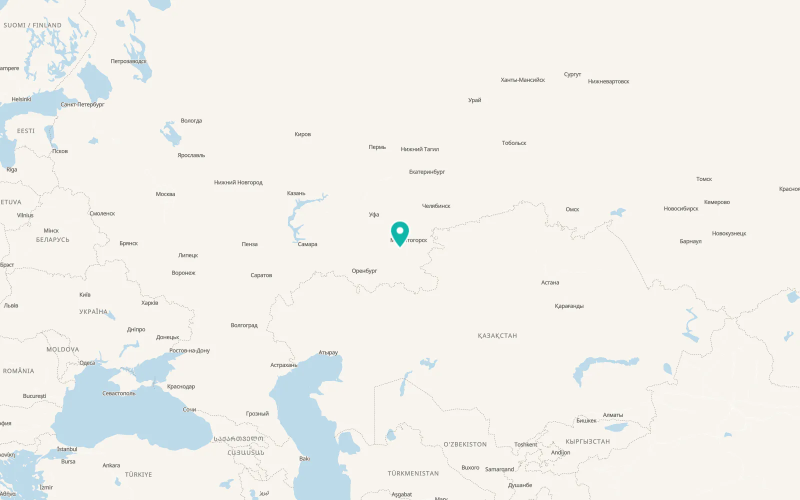 Map of Tubinskiy