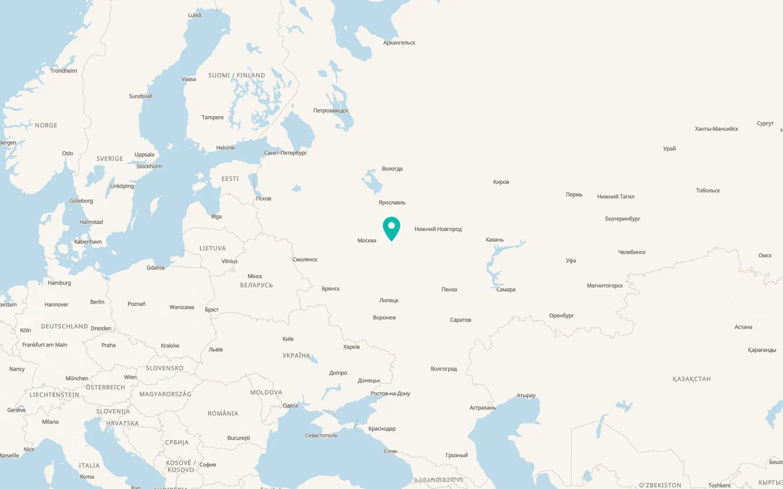 Map of Tugolesskiy Bor