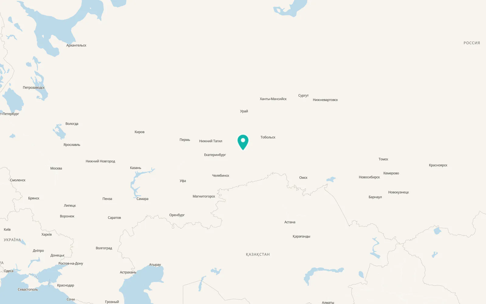 Map of Tugulym