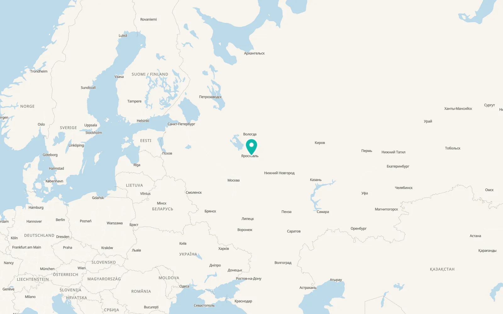 Map of Tunoshna