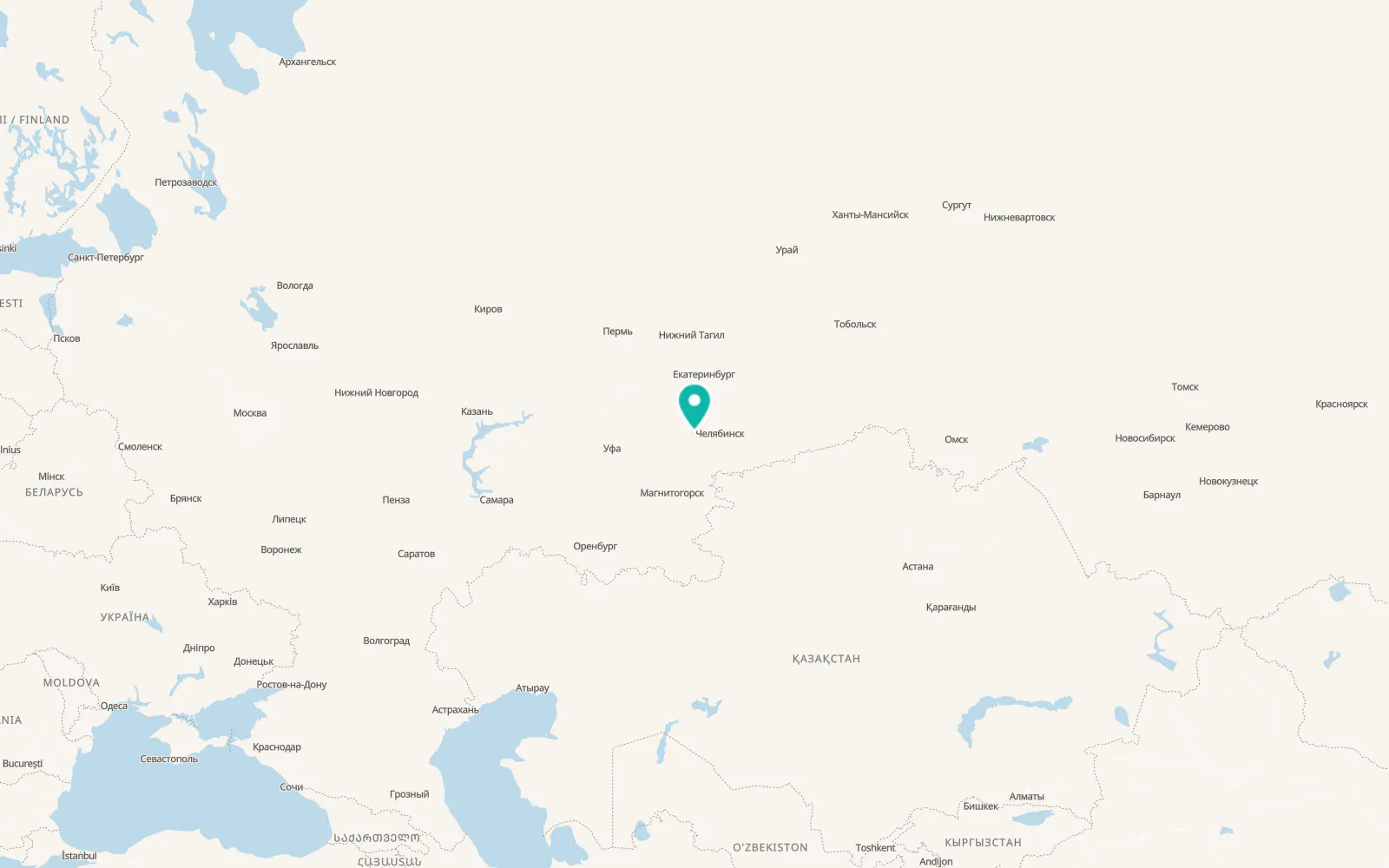 Map of Turgoyak