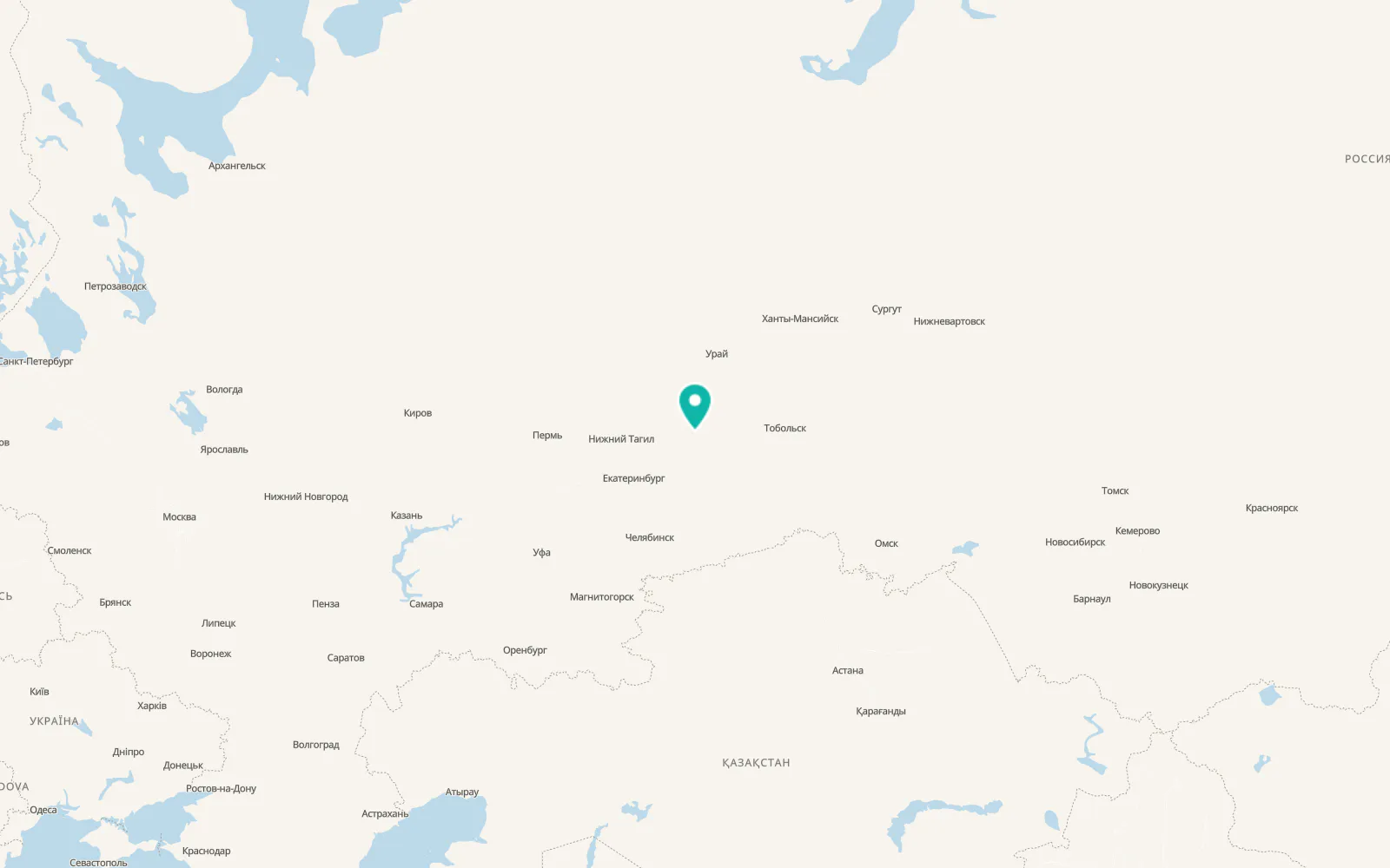 Map of Turinsk