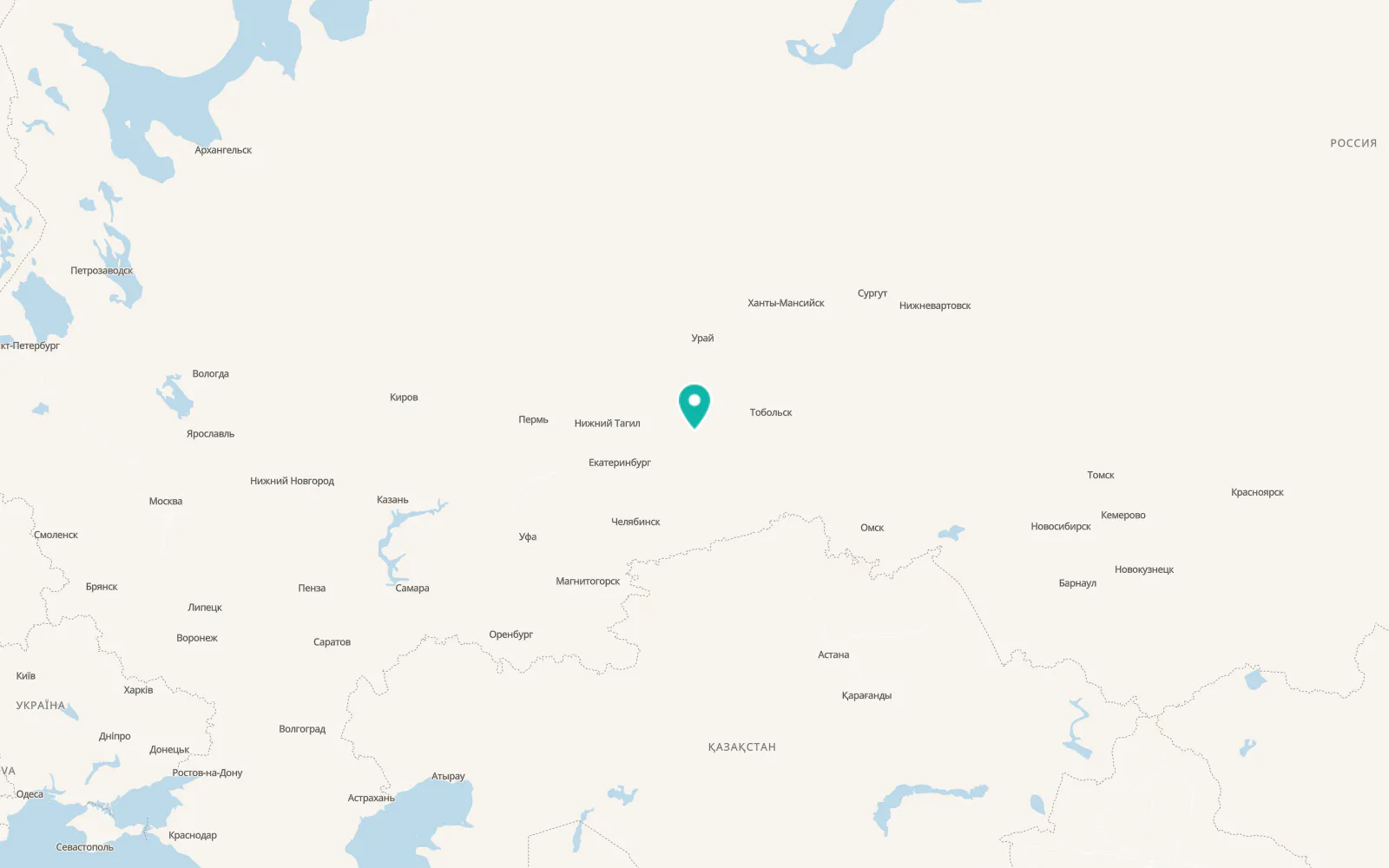 Map of Turinskaya Sloboda