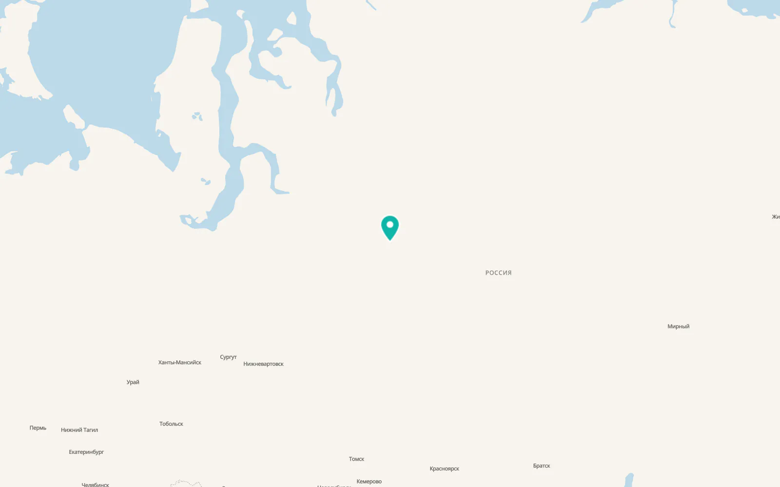 Map of Turukhansk