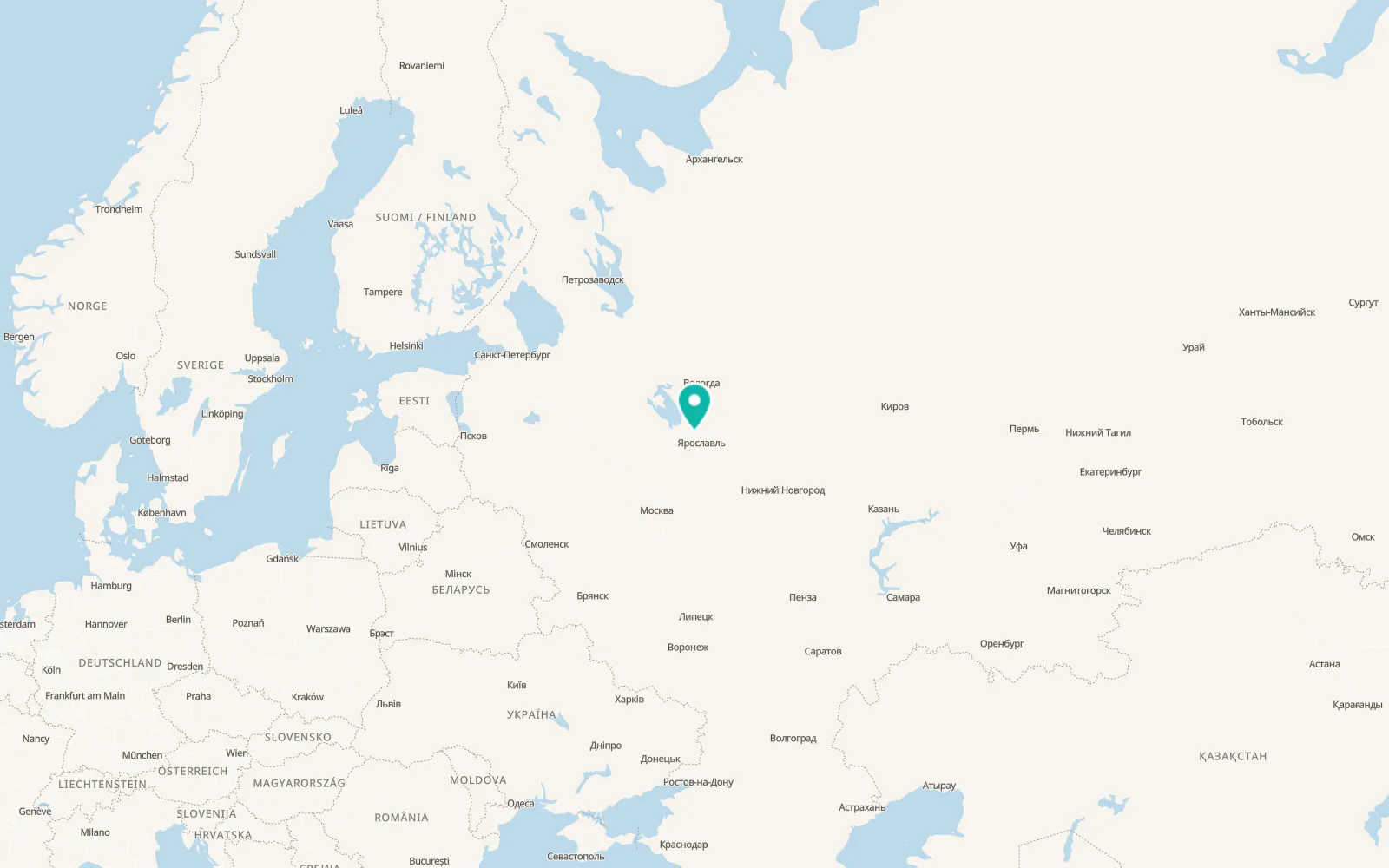 Map of Tutayev