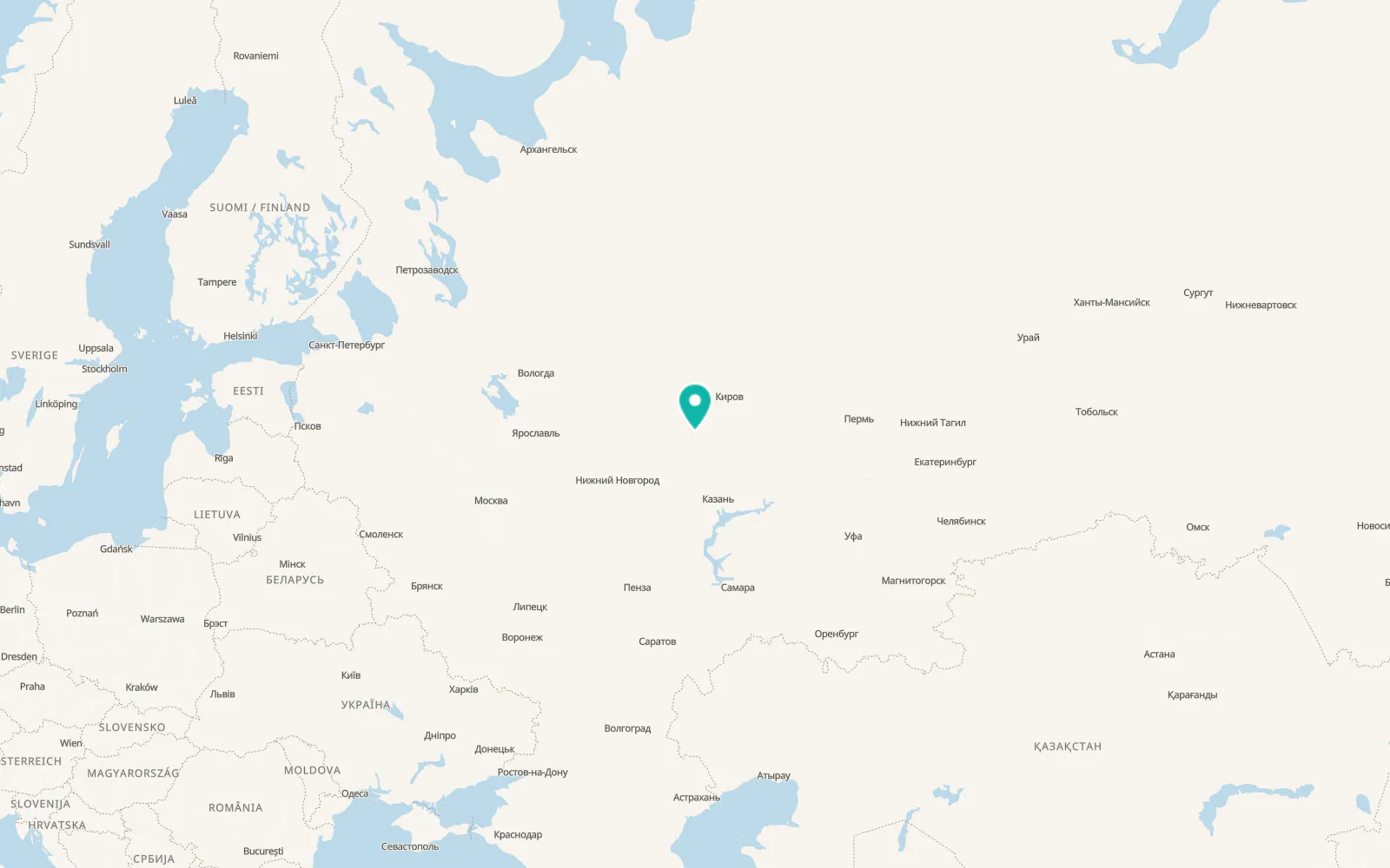 Map of Tuzha
