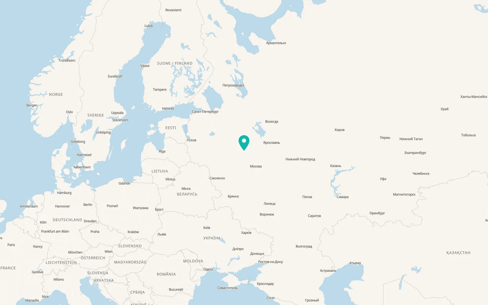 Map of Tver
