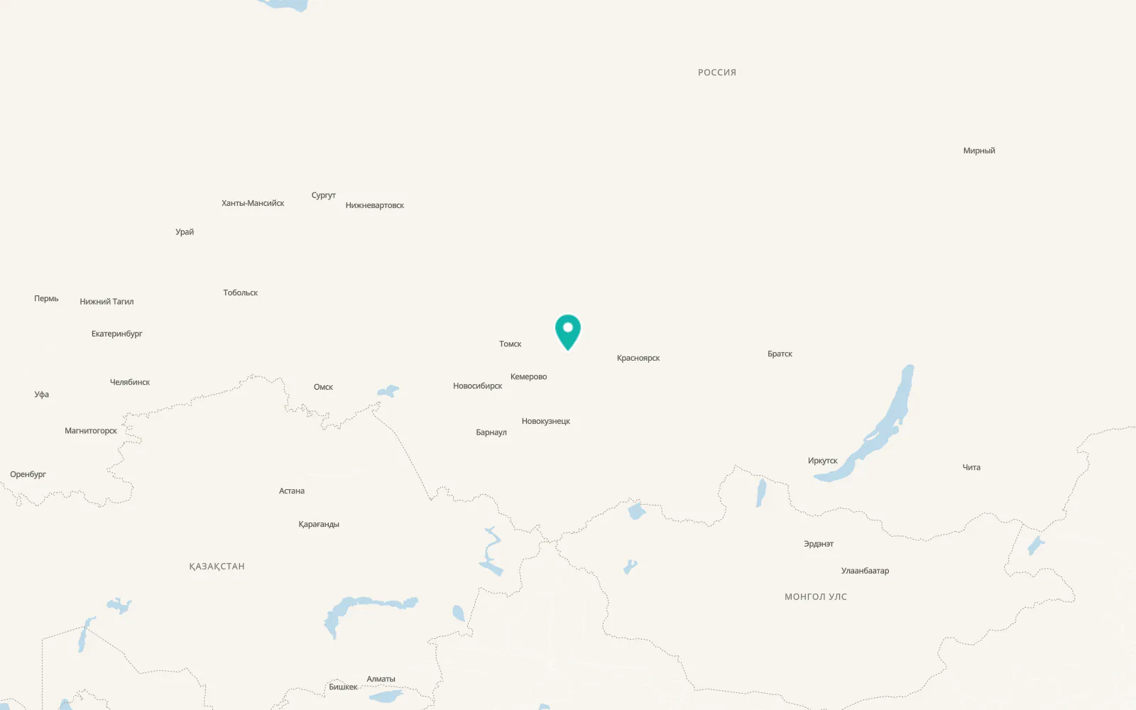 Map of Tyazhinskiy