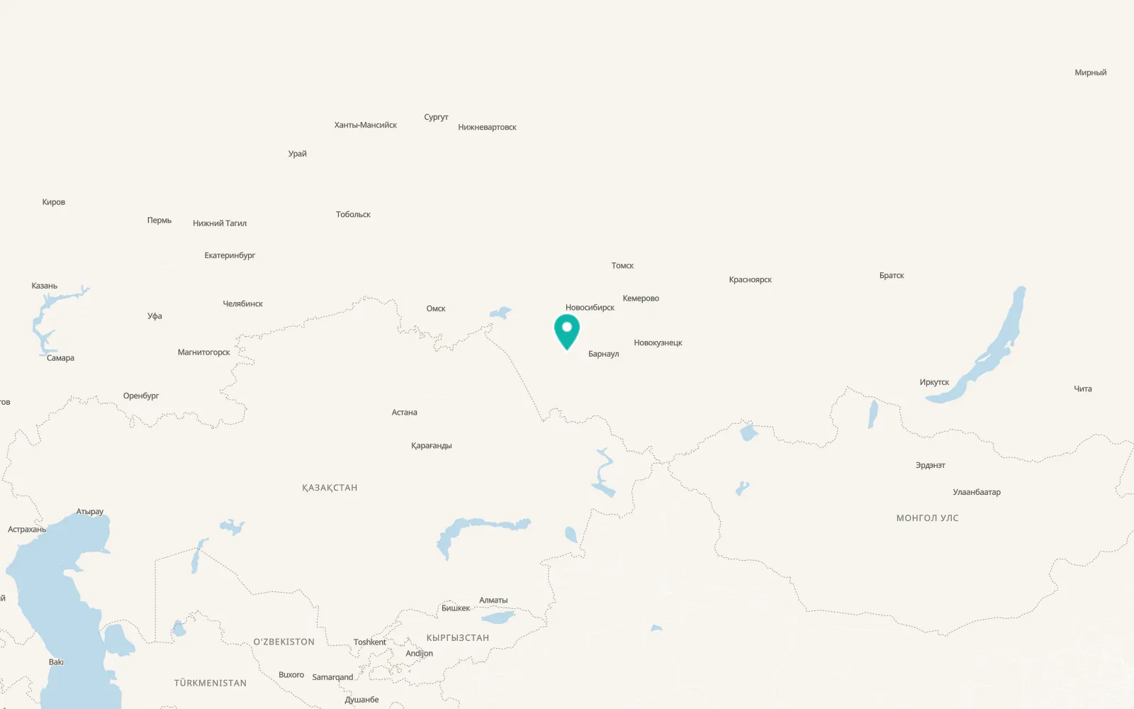 Map of Tyumentsevo