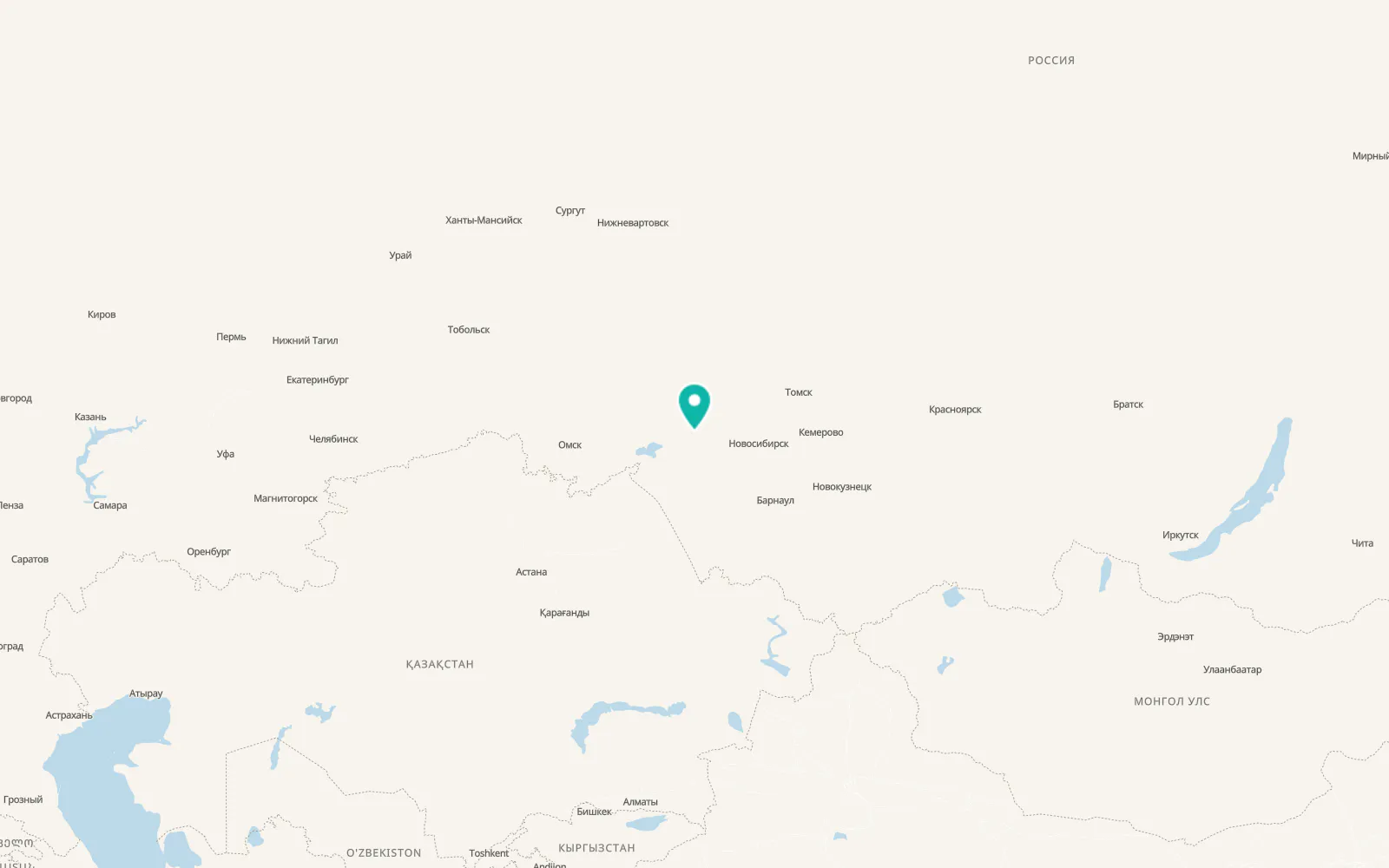 Map of Ubinskoye