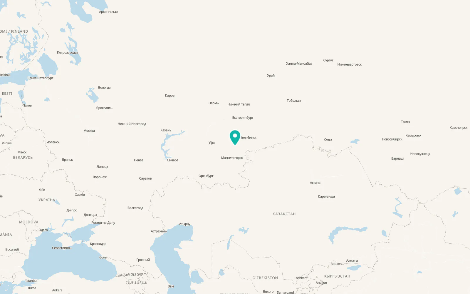 Map of Uchaly