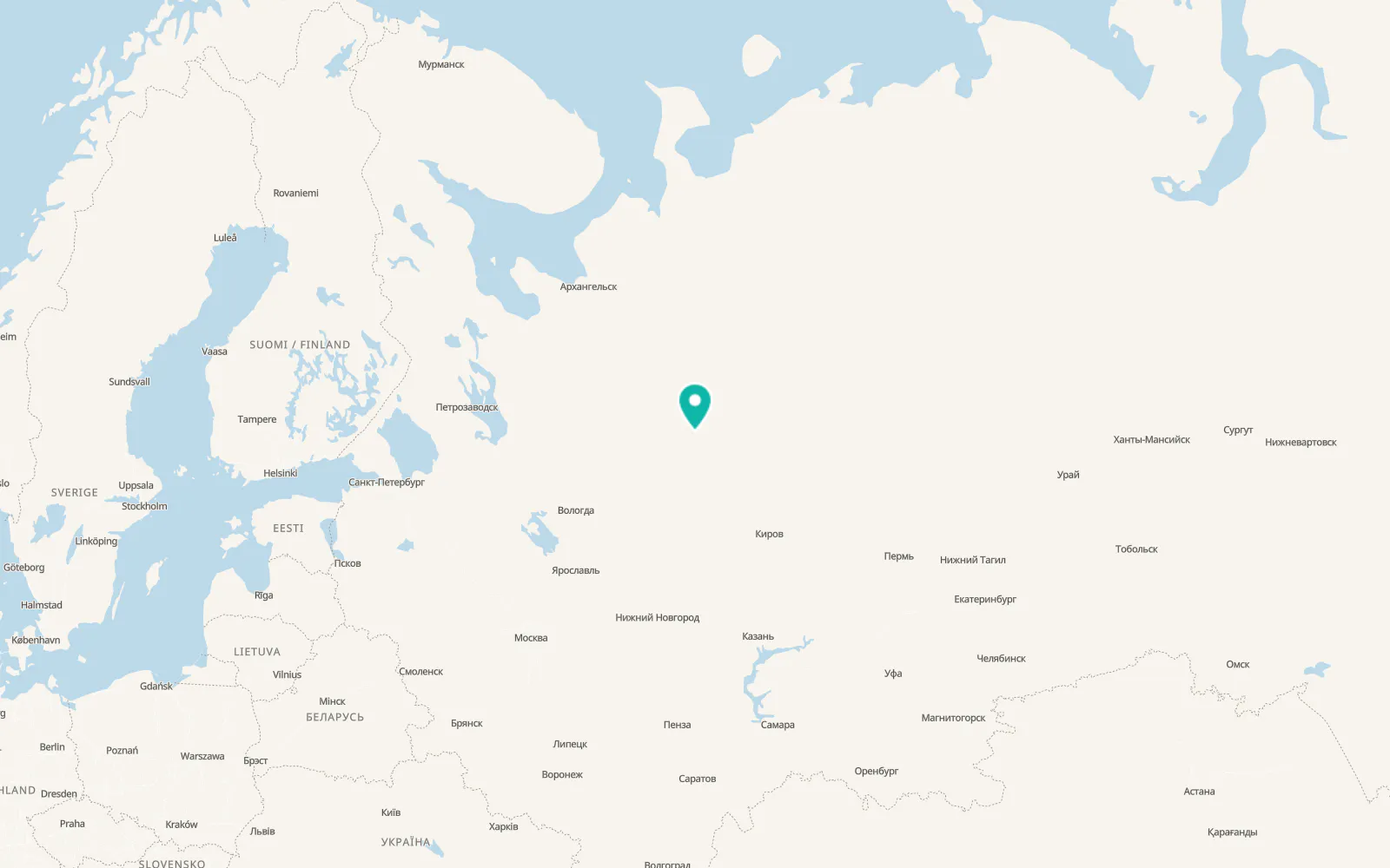 Map of Udimskiy