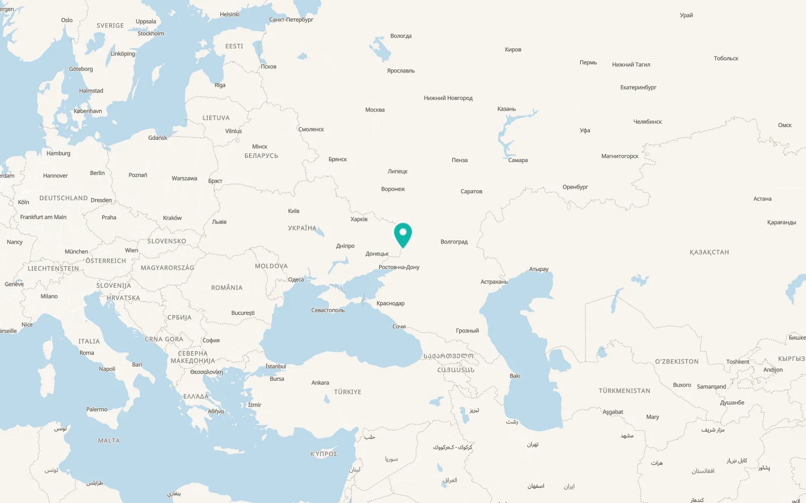 Map of Uglerodovskiy