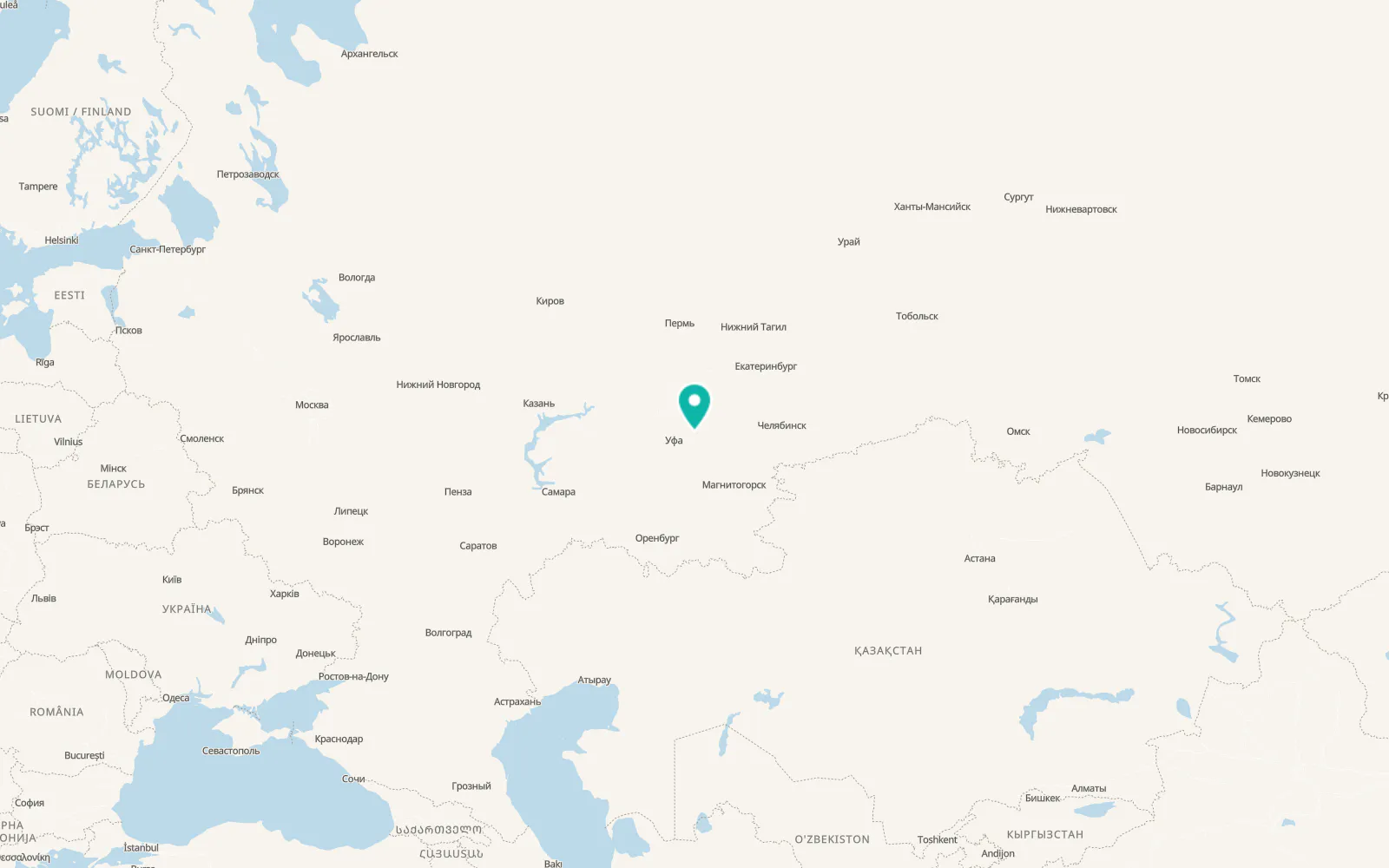 Map of Ulu-Telyak