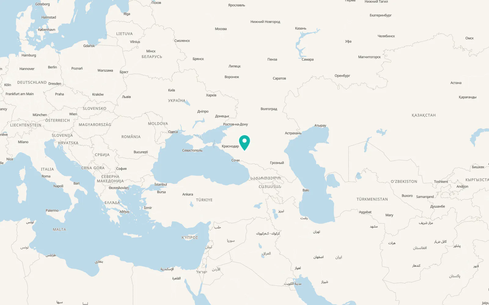 Map of Upornaya