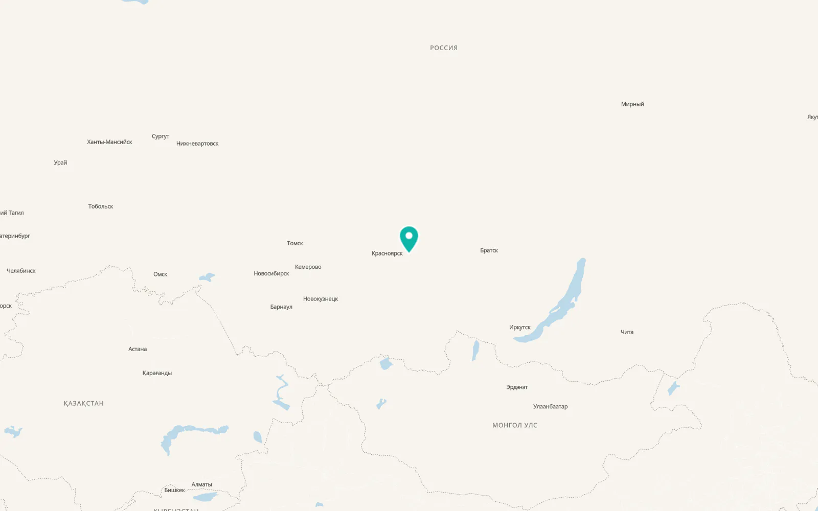 Map of Ural