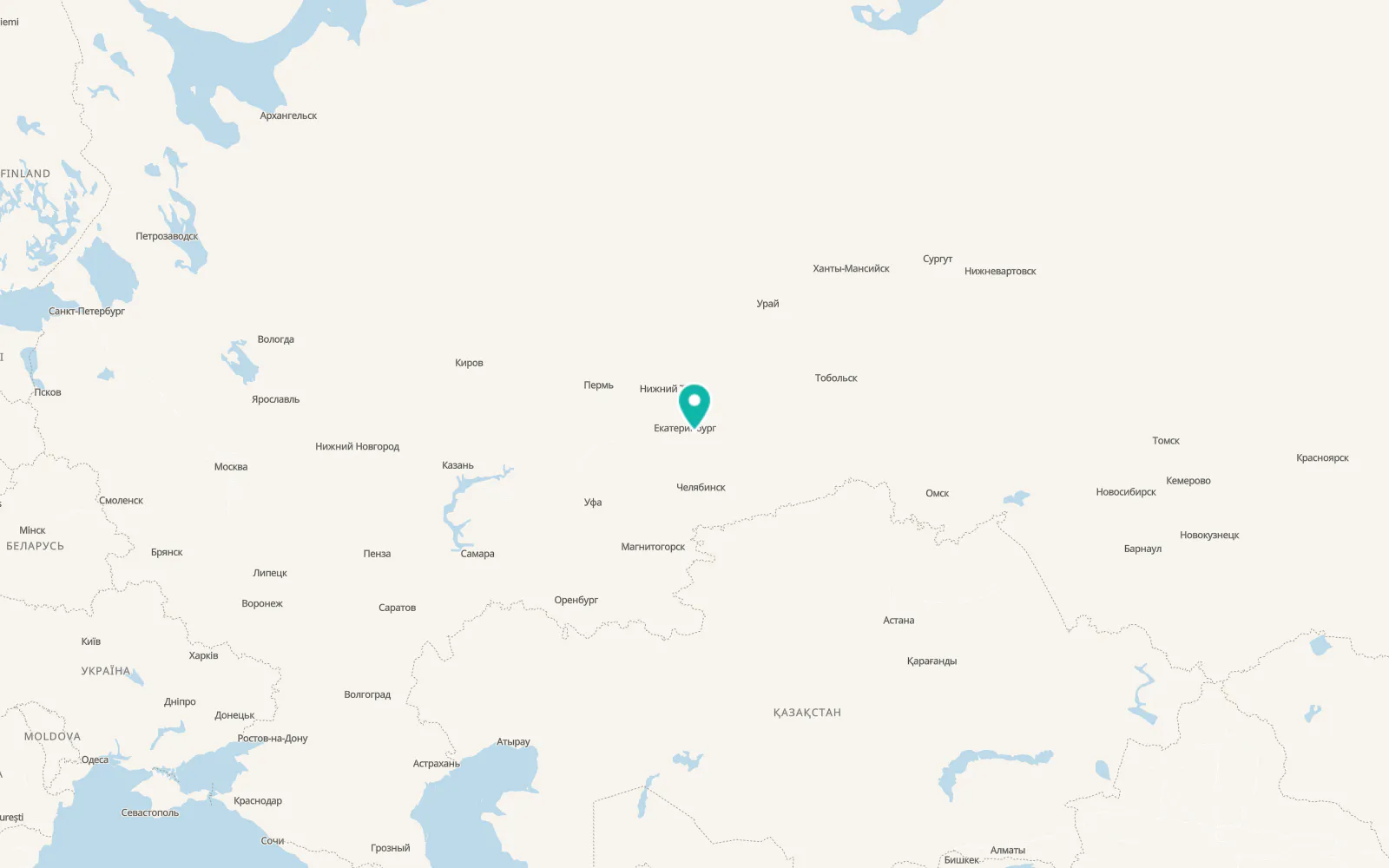 Map of Ural’skiy