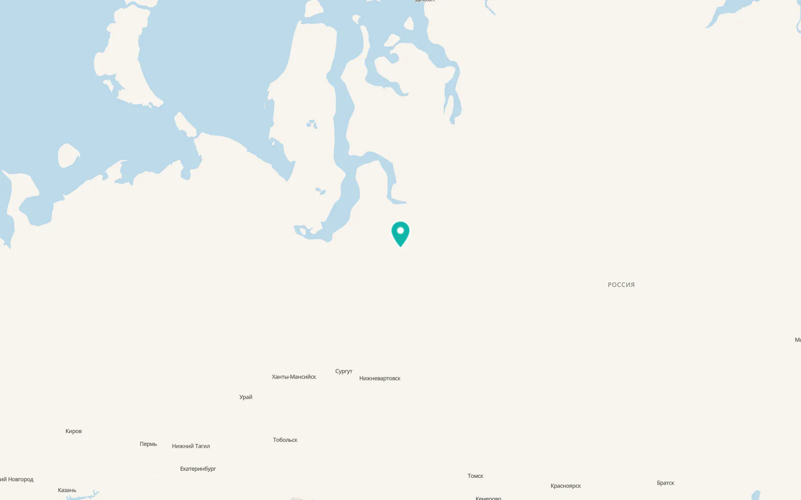 Map of Urengoy
