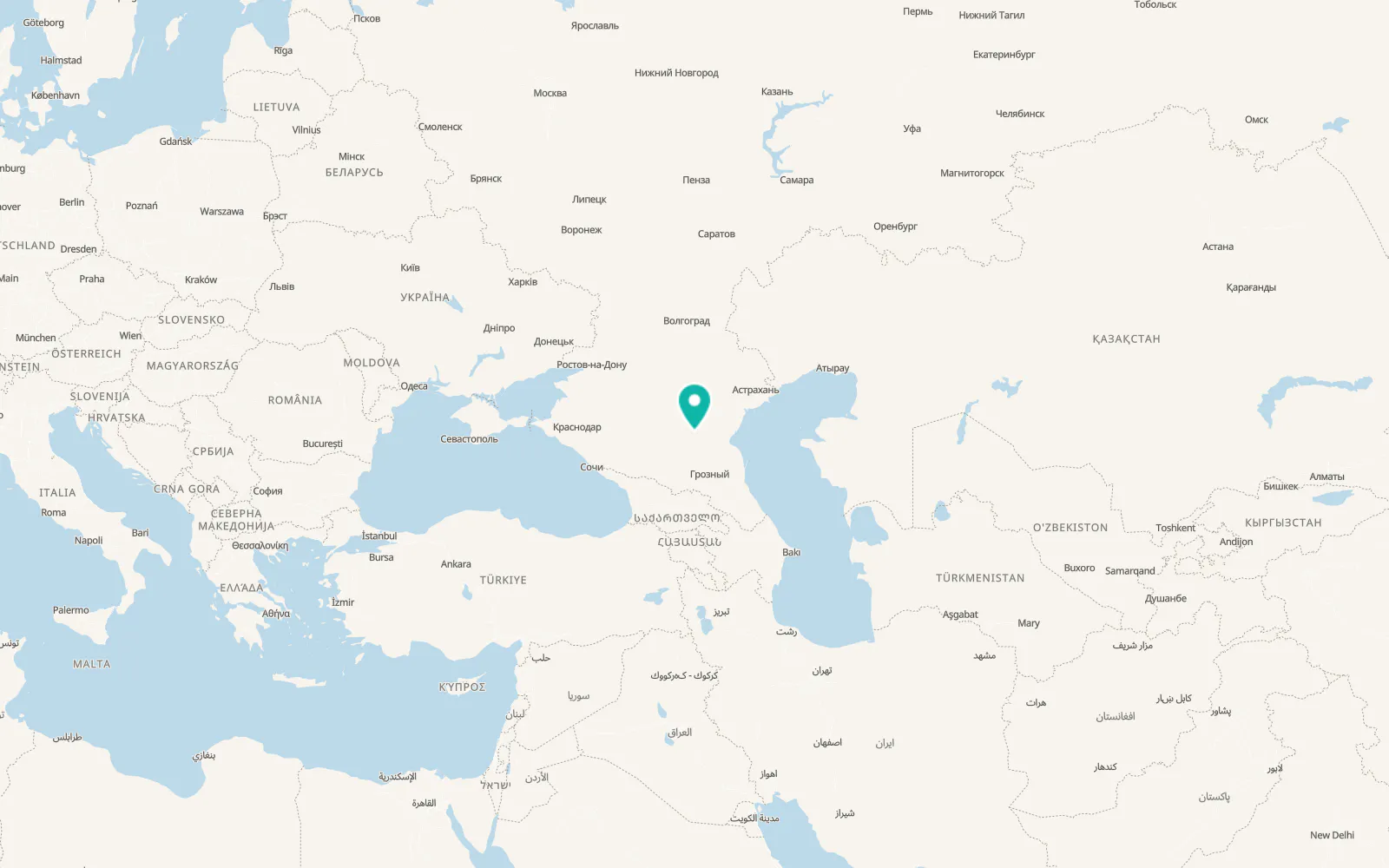 Map of Urozhaynoye