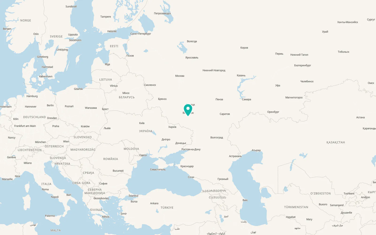 Map of Uryv-Pokrovka