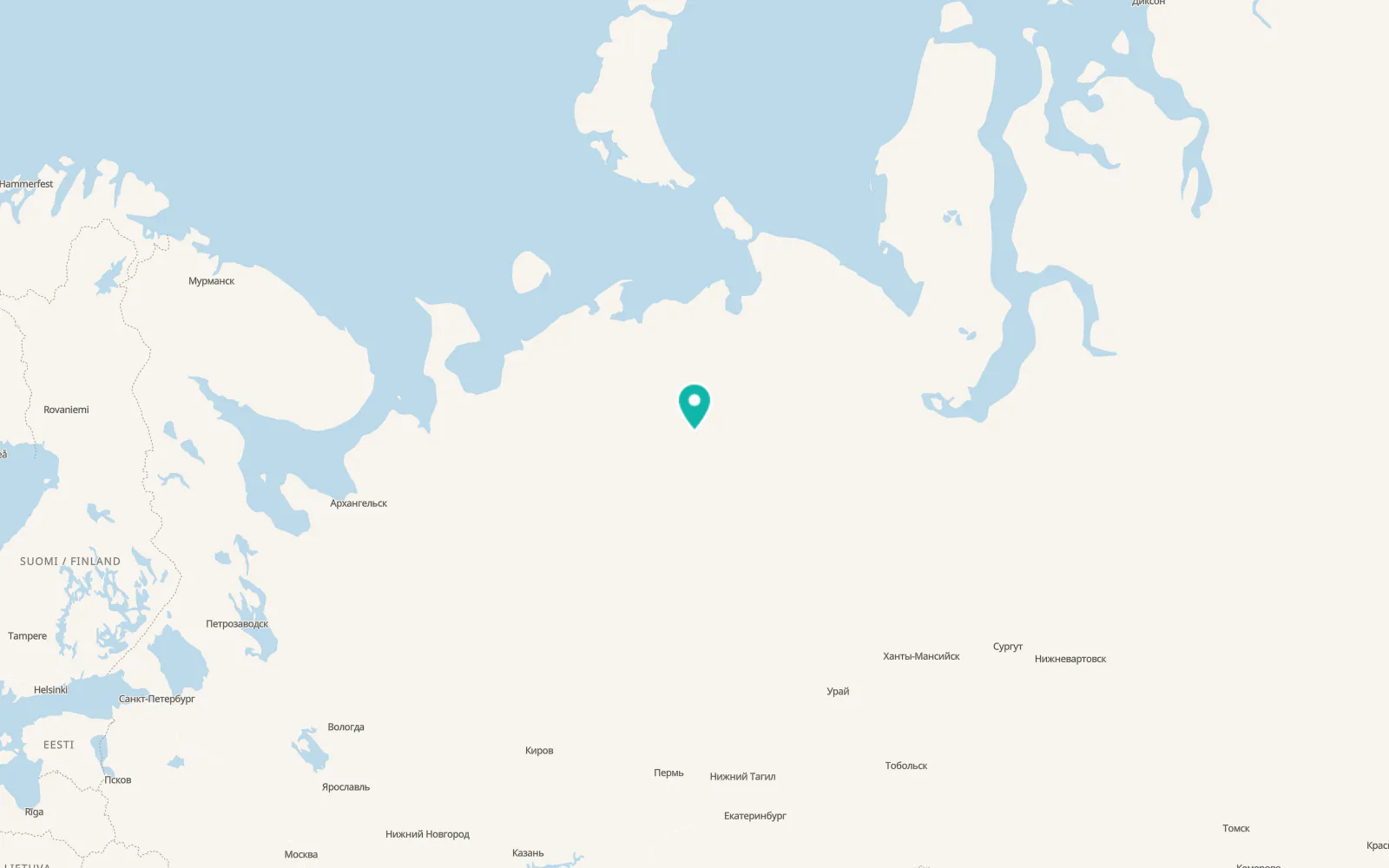 Map of Usinsk