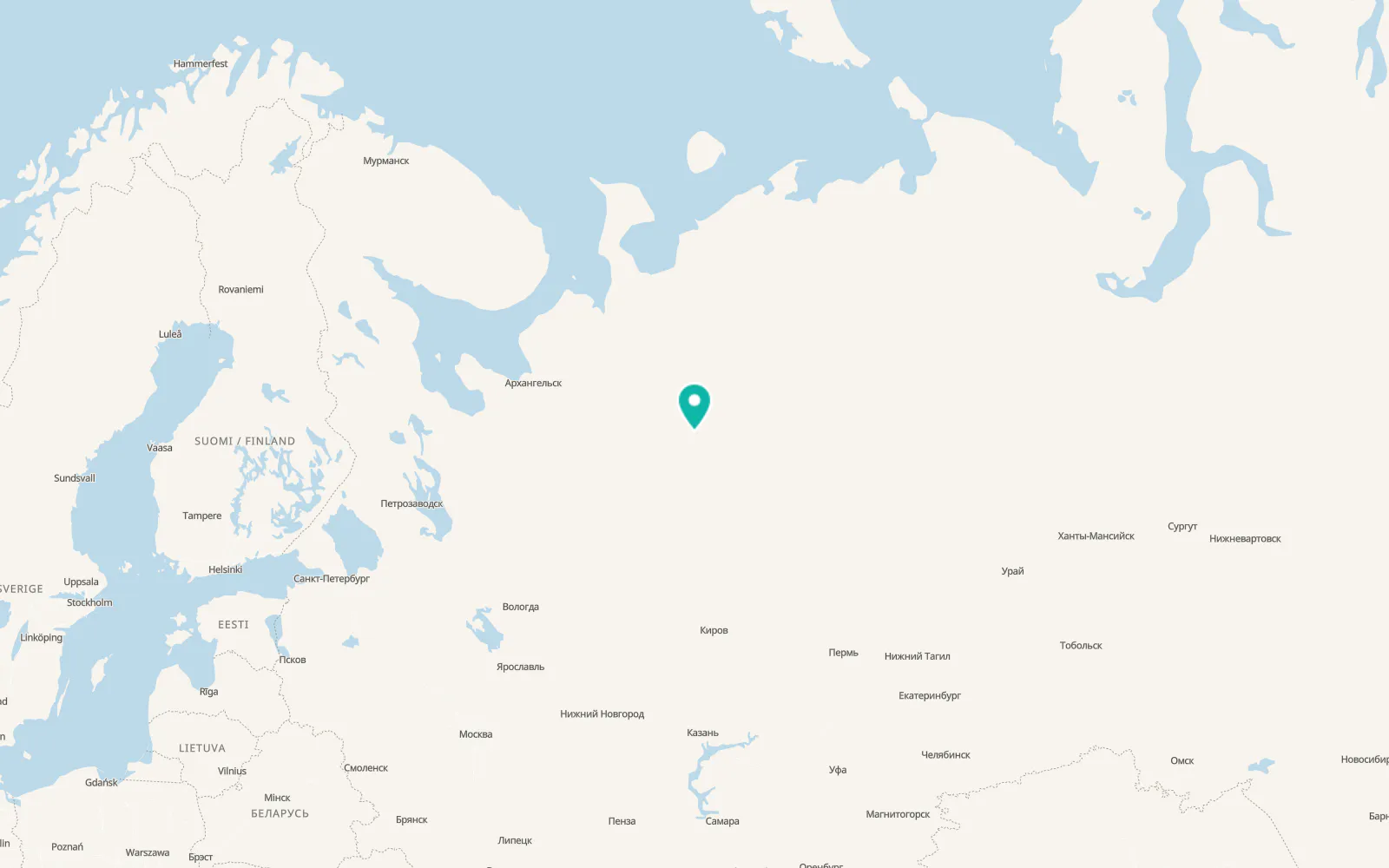 Map of Usogorsk