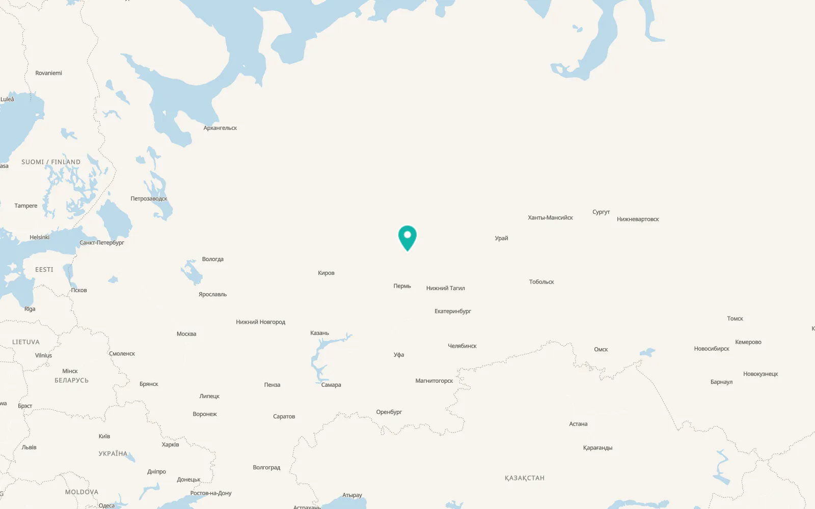 Map of Usol’ye