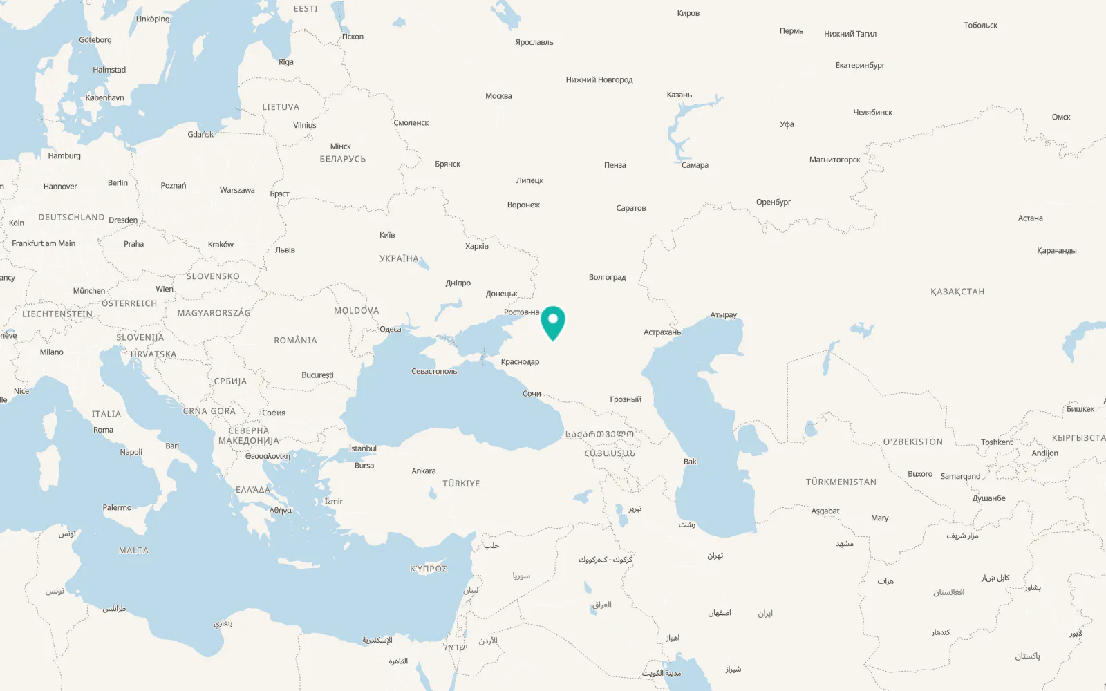 Map of Uspenskaya