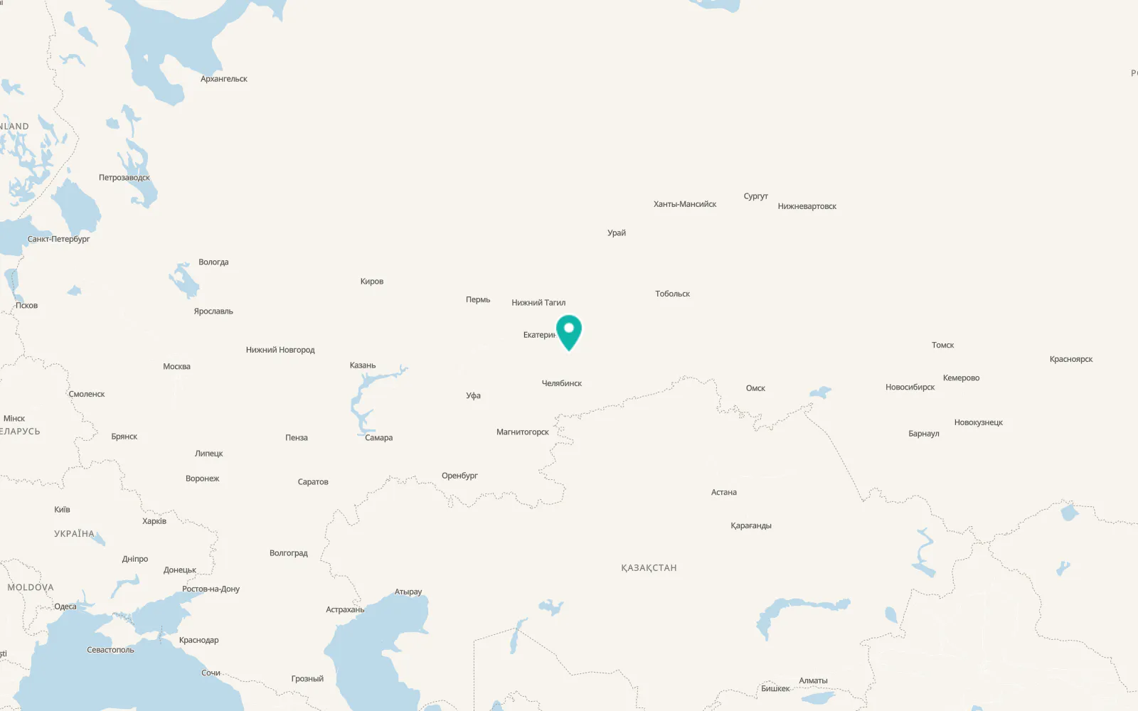 Map of Ust’-Bagaryak