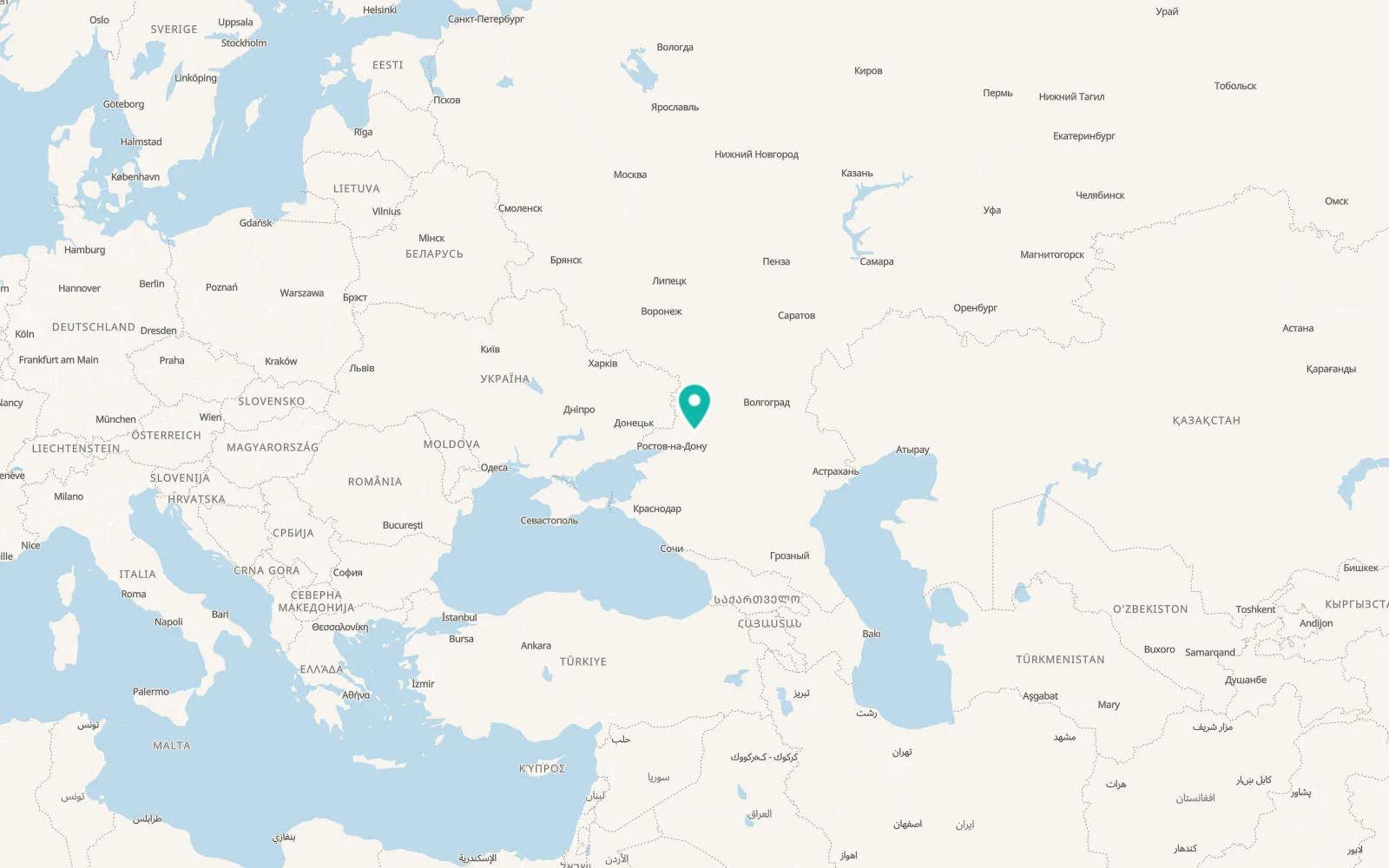 Map of Ust’-Donetskiy