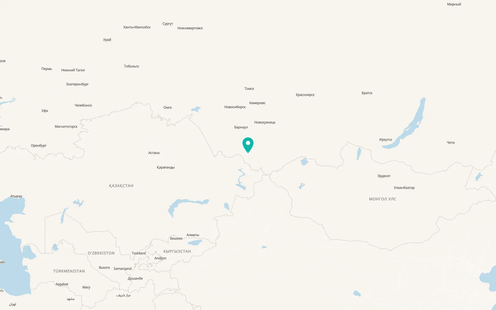 Map of Ust’-Kan