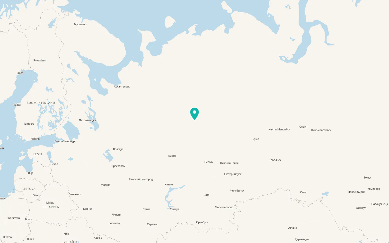 Map of Ust’-Kulom