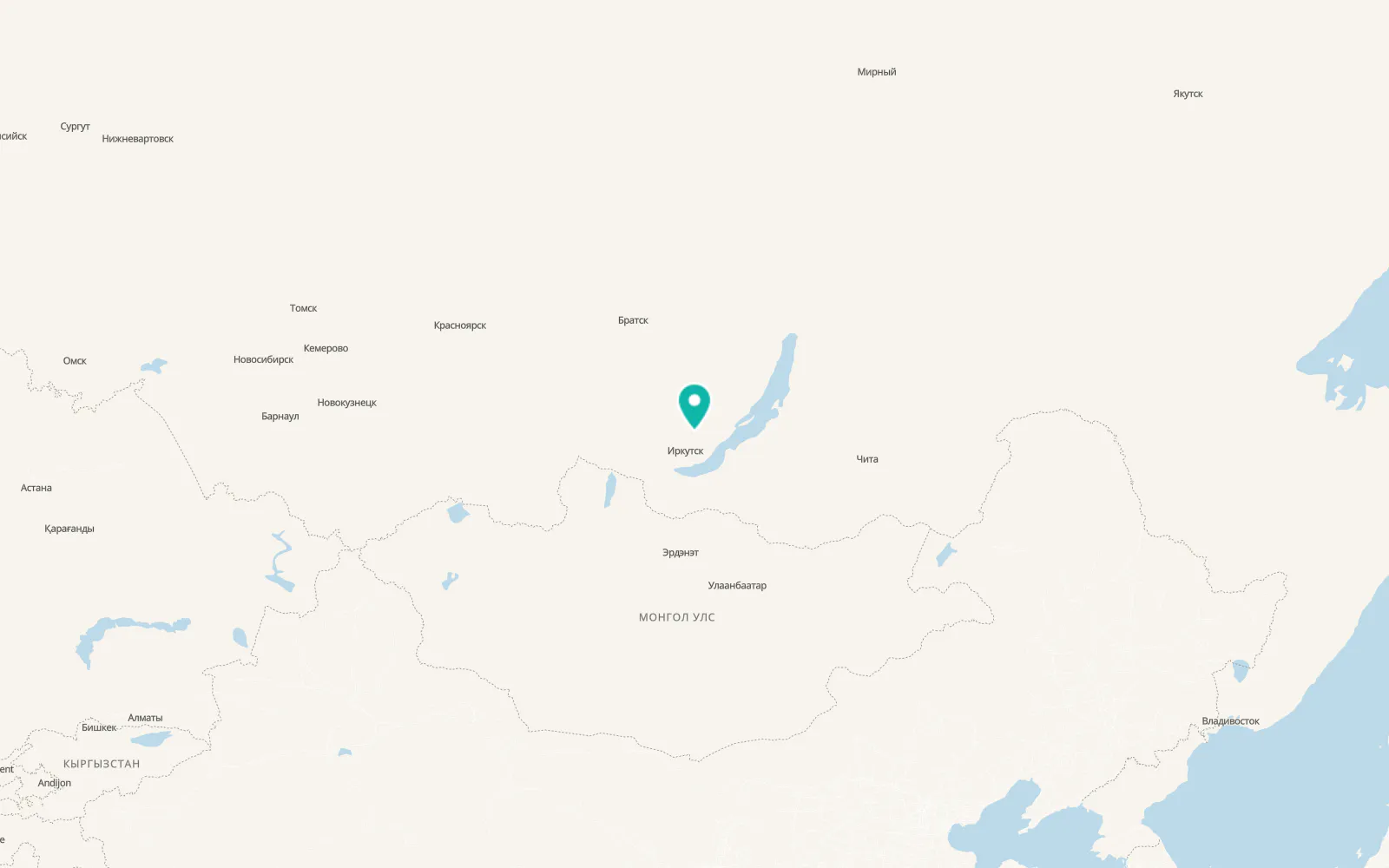 Map of Ust’-Ordynskiy