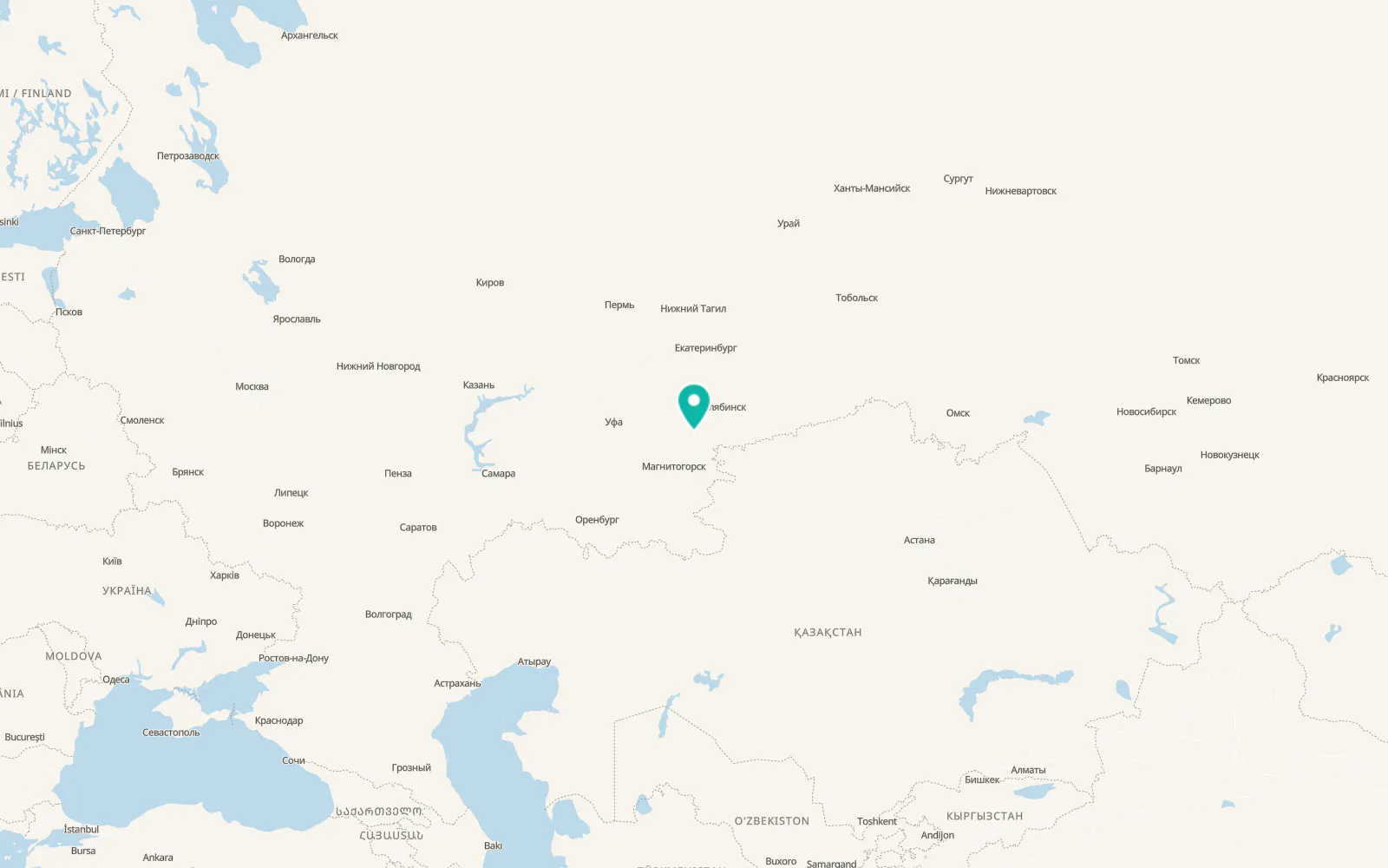 Map of Uyskoye